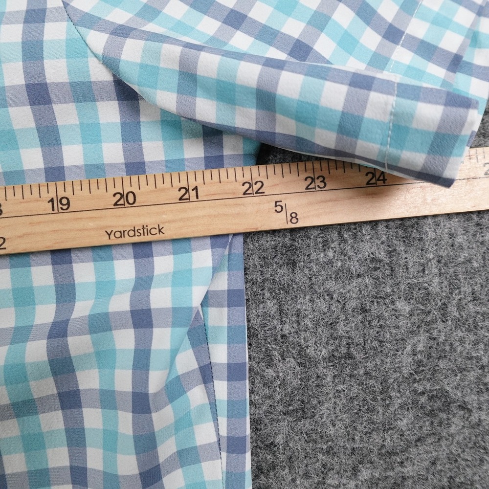 Mizzen+Main Shirt Mens Medium Plaid Leeward Trim Fit Button Down Summer Casual‎ - Picture 9 of 9